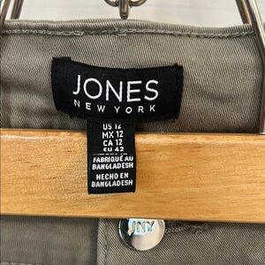 Skinny Ankle Pants Jones New York Size 12 Olive Green